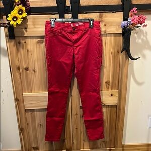 New York & Company Vibrant Red Skinny Jeans